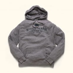 Buffalo Jackson Trading Co. Apparel Hooded Sweatshirt | Heather Grey