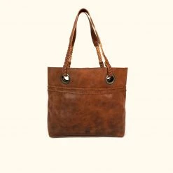Buffalo Jackson Trading Co. Camden Braided Leather Tote | Hickory Leather Totes