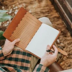 Buffalo Jackson Trading Co. Denver Leather Journal Cover - Large | Autumn Brown
