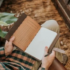 Buffalo Jackson Trading Co. Denver Leather Journal Cover - Large | Dark Briar