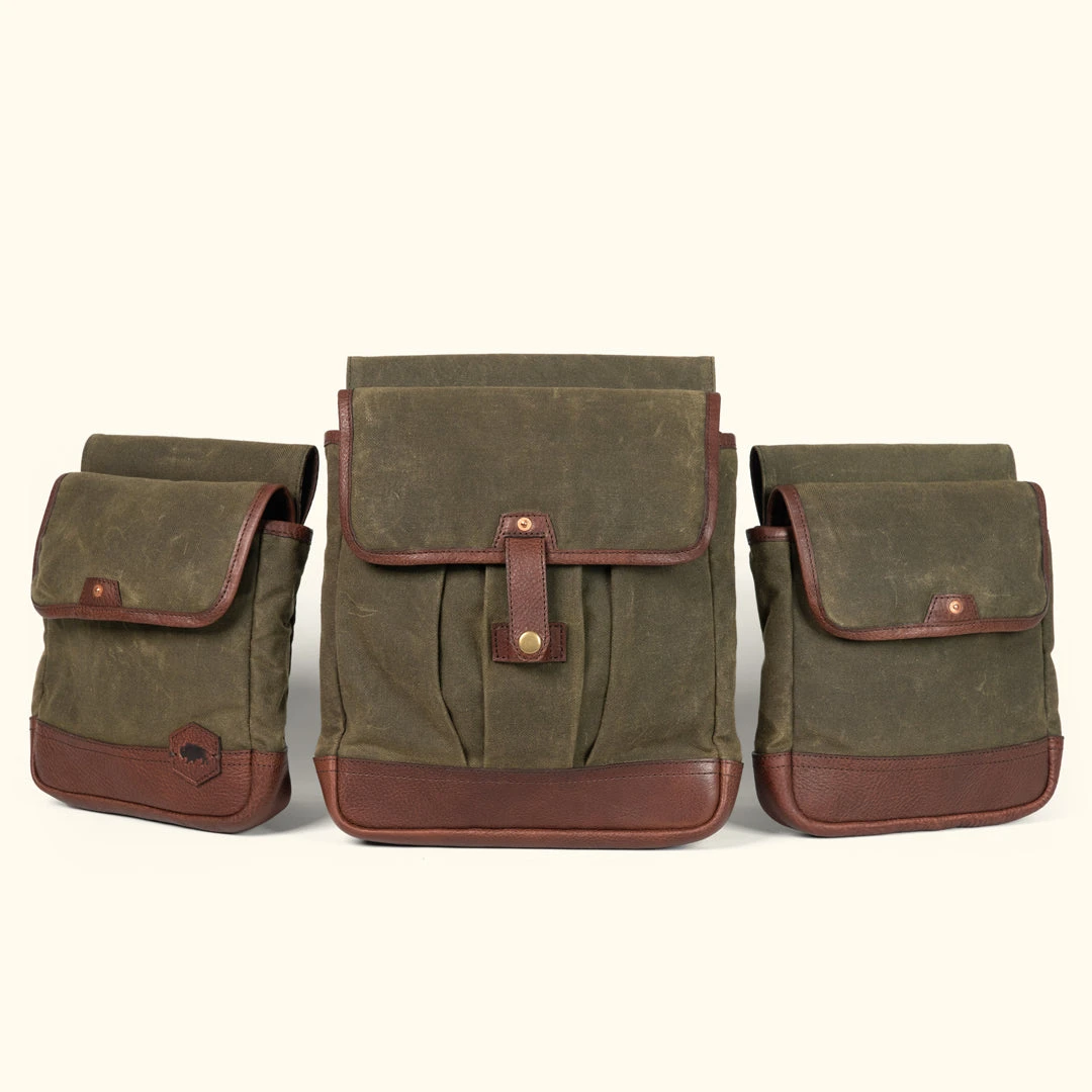 Buffalo Jackson Trading Co. New Dakota Shooting Bags | Waxed Canvas And Leather Buffalo Jackson Trading Co. New Dakota Shooting Bags | Waxed Canvas And Leather