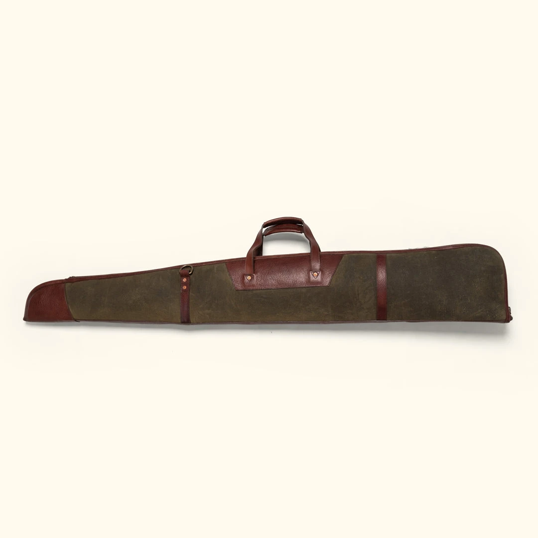 Buffalo Jackson Trading Co. Dakota Waxed Canvas Shotgun Case | Green W/ Dark Briar Leather 5 Buffalo Jackson Trading Co. Dakota Waxed Canvas Shotgun Case | Green W/ Dark Briar Leather