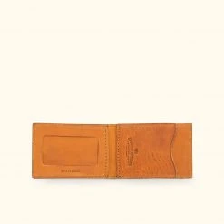 Buffalo Jackson Trading Co. Dakota Leather Bifold - Metal Money Clip Wallet | Saddle Tan