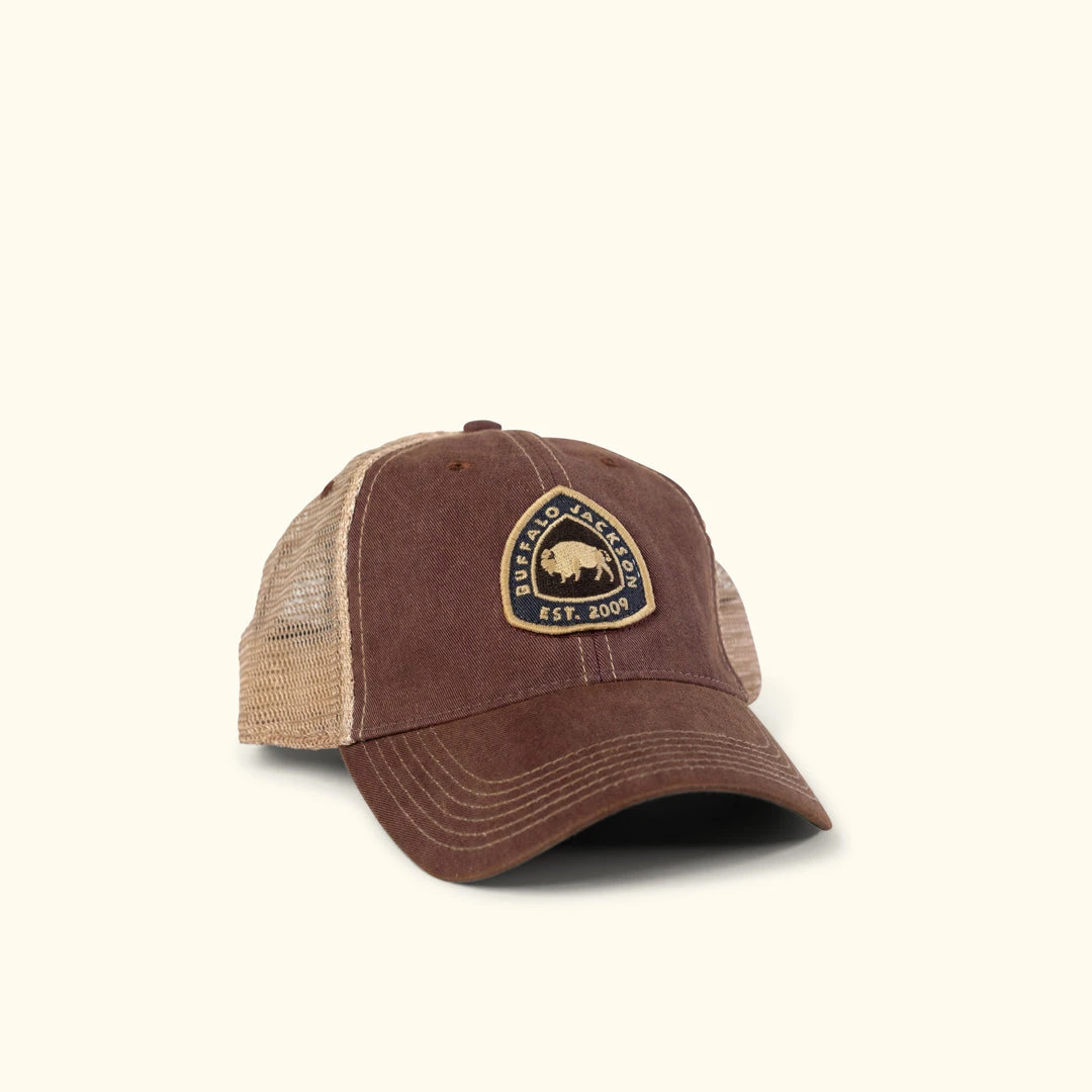 Buffalo Jackson Trading Co. Hats Established '09 Trucker Hat | Burgundy Buffalo Jackson Trading Co. Hats Established '09 Trucker Hat | Burgundy