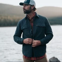 Buffalo Jackson Trading Co. Apparel Huntington Quilted Shirt Jac | Charcoal