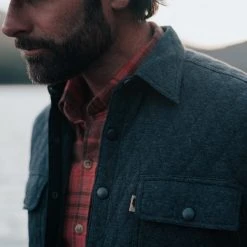 Buffalo Jackson Trading Co. Apparel Huntington Quilted Shirt Jac | Charcoal