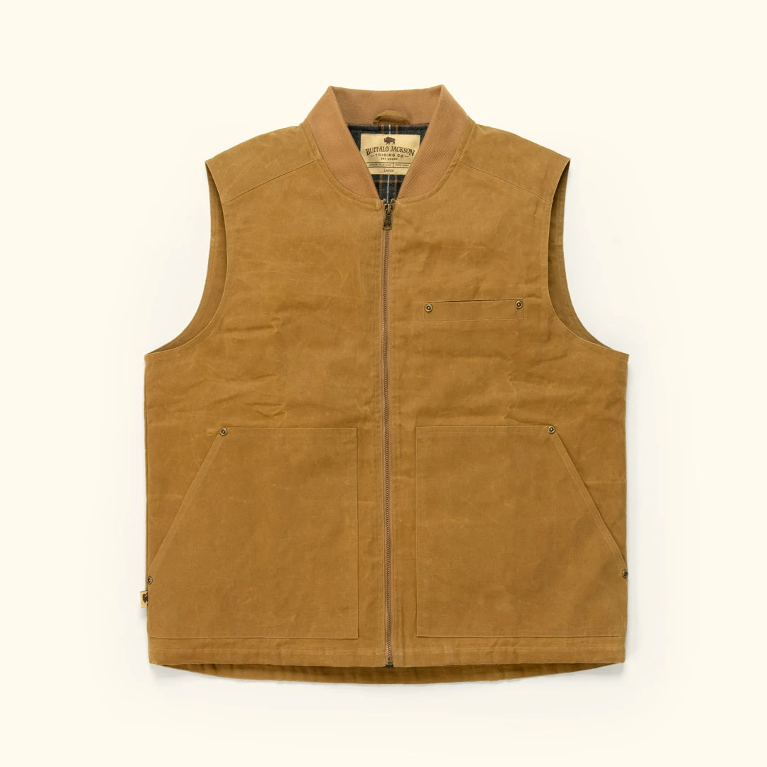 Buffalo Jackson Trading Co. Laramie Waxed Canvas Vest | Tobacco Tan Apparel Buffalo Jackson Trading Co. Laramie Waxed Canvas Vest | Tobacco Tan Apparel