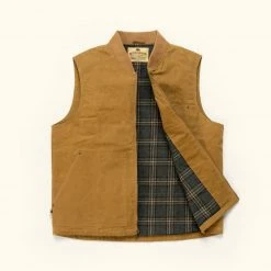 Buffalo Jackson Trading Co. Laramie Waxed Canvas Vest | Tobacco Tan Apparel 4 Buffalo Jackson Trading Co. Laramie Waxed Canvas Vest | Tobacco Tan Apparel