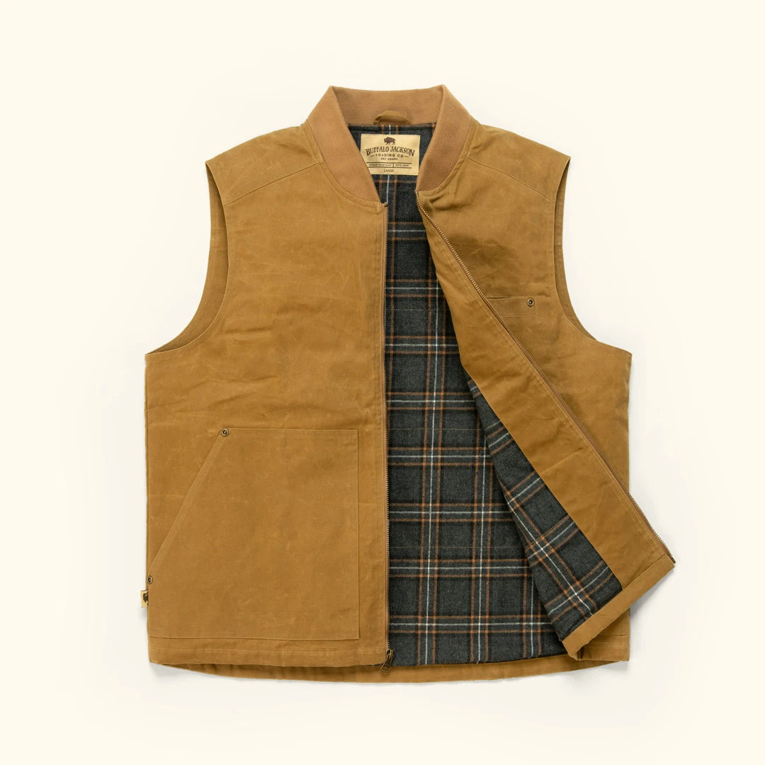 Buffalo Jackson Trading Co. Laramie Waxed Canvas Vest | Tobacco Tan Apparel Buffalo Jackson Trading Co. Laramie Waxed Canvas Vest | Tobacco Tan Apparel