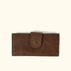 Buffalo Jackson Trading Co. Madison Leather Checkbook Wallet | Dark Hazelnut |