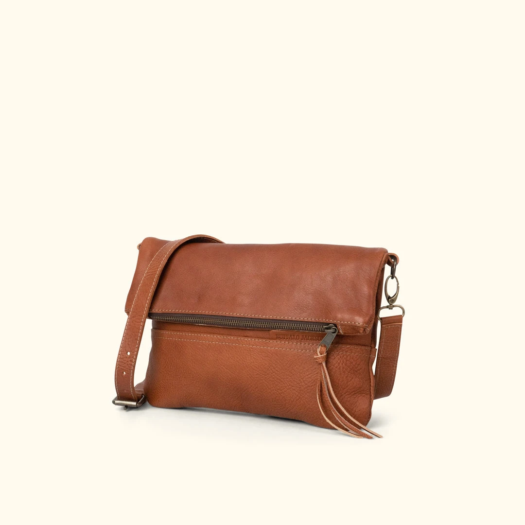 Buffalo Jackson Trading Co. Madison Leather Crossbody Foldover Clutch | Saddle Tan 4 Buffalo Jackson Trading Co. Madison Leather Crossbody Foldover Clutch | Saddle Tan