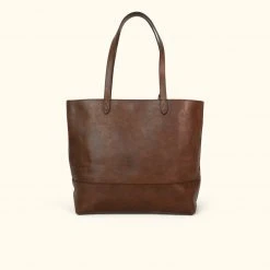 Buffalo Jackson Trading Co. Madison Leather Tote Bag | Dark Hazelnut Leather Totes