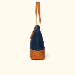 Buffalo Jackson Trading Co. Madison Waxed Canvas Tote Bag | Navy W/ Saddle Tan Leather 17 Buffalo Jackson Trading Co. Madison Waxed Canvas Tote Bag | Navy W/ Saddle Tan Leather
