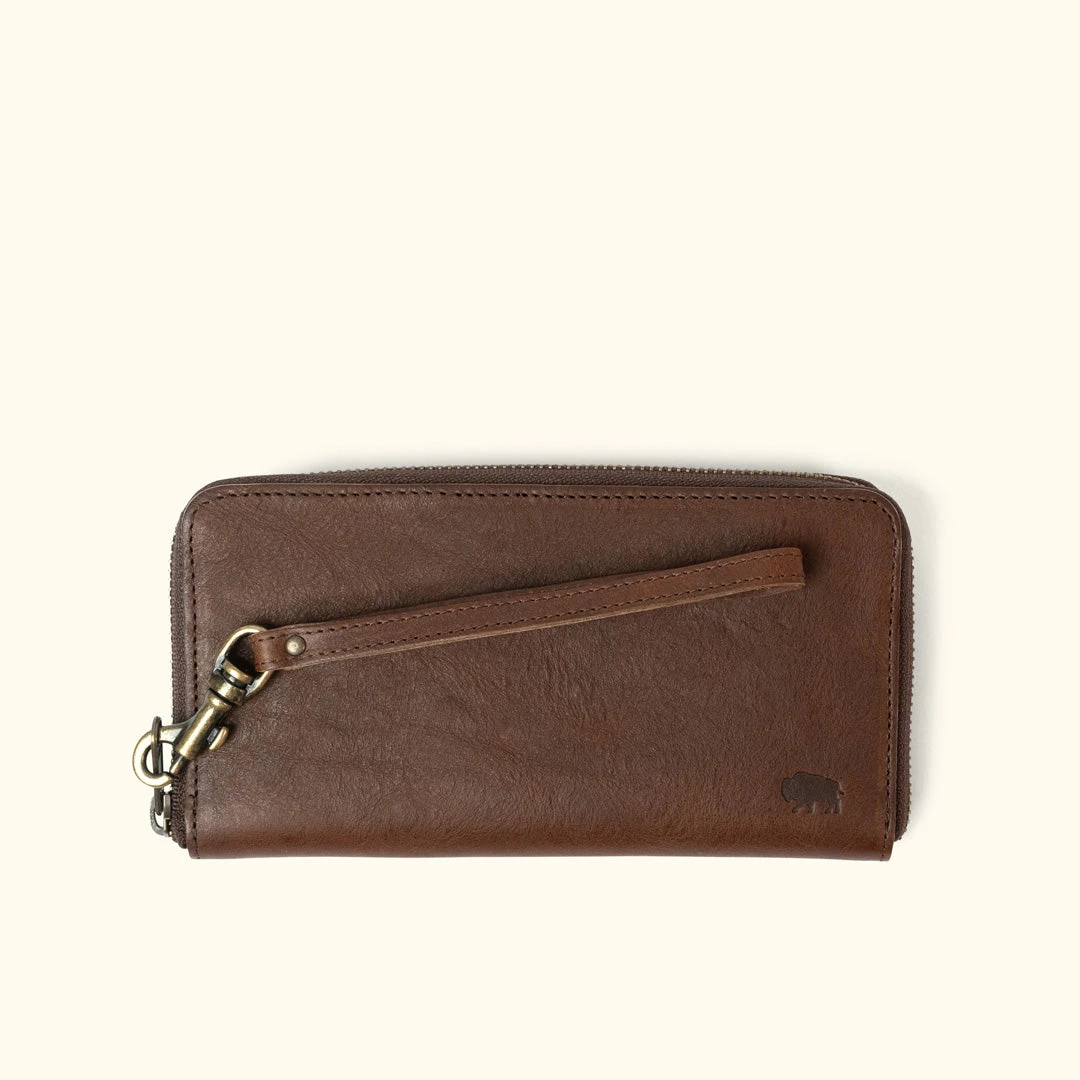 Buffalo Jackson Trading Co. Madison Leather Wristlet Wallet | Dark Hazelnut 3 Buffalo Jackson Trading Co. Madison Leather Wristlet Wallet | Dark Hazelnut