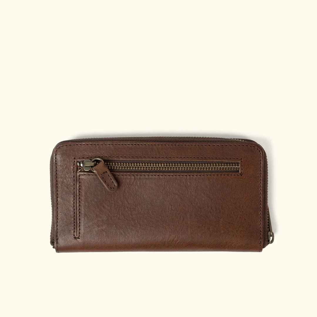 Buffalo Jackson Trading Co. Madison Leather Wristlet Wallet | Dark Hazelnut 4 Buffalo Jackson Trading Co. Madison Leather Wristlet Wallet | Dark Hazelnut