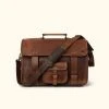 Buffalo Jackson Trading Co. Roosevelt Buffalo Leather Briefcase Bag | Dark Oak Best Sellers