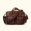 Buffalo Jackson Trading Co. Roosevelt Buffalo Leather Pilot Bag | Dark Oak 1 Buffalo Jackson Trading Co. Roosevelt Buffalo Leather Pilot Bag | Dark Oak