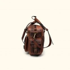 Buffalo Jackson Trading Co. Roosevelt Buffalo Leather Pilot Bag | Dark Oak