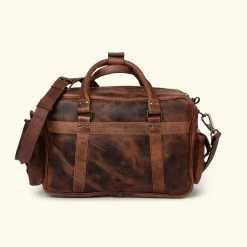 Buffalo Jackson Trading Co. Roosevelt Buffalo Leather Pilot Bag | Dark Oak