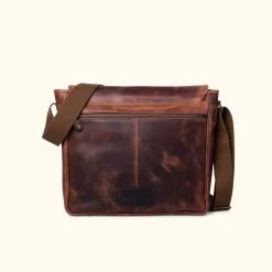 Buffalo Jackson Trading Co. Best Sellers Roosevelt Buffalo Leather Satchel Messenger Bag | Dark Oak