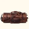 Buffalo Jackson Trading Co. Roosevelt Buffalo Leather Travel Duffle Bag | Dark Oak
