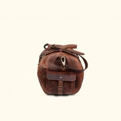 Buffalo Jackson Trading Co. Roosevelt Buffalo Leather Travel Duffle Bag | Dark Oak