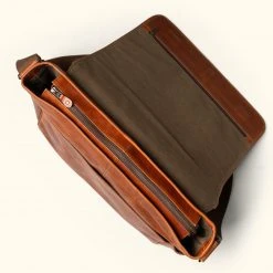 Buffalo Jackson Trading Co. Roosevelt Buffalo Leather Satchel Messenger Bag - Large | Amber Brown 6 Buffalo Jackson Trading Co. Roosevelt Buffalo Leather Satchel Messenger Bag - Large | Amber Brown