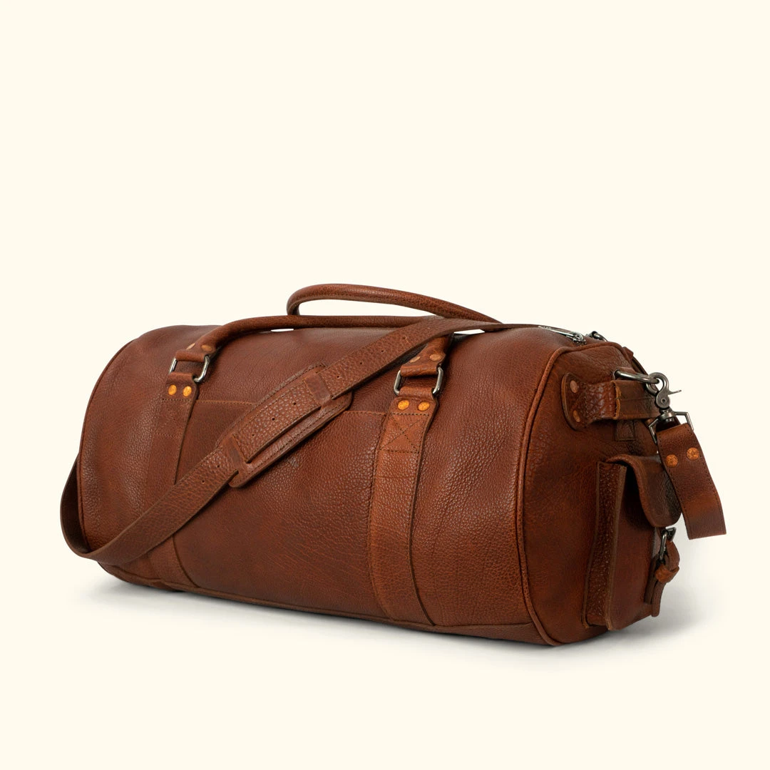 Buffalo Jackson Trading Co. Leather Duffle Bags Ryder Reserve Bison Leather Travel Duffle Bag | Brown Buffalo Jackson Trading Co. Leather Duffle Bags Ryder Reserve Bison Leather Travel Duffle Bag | Brown