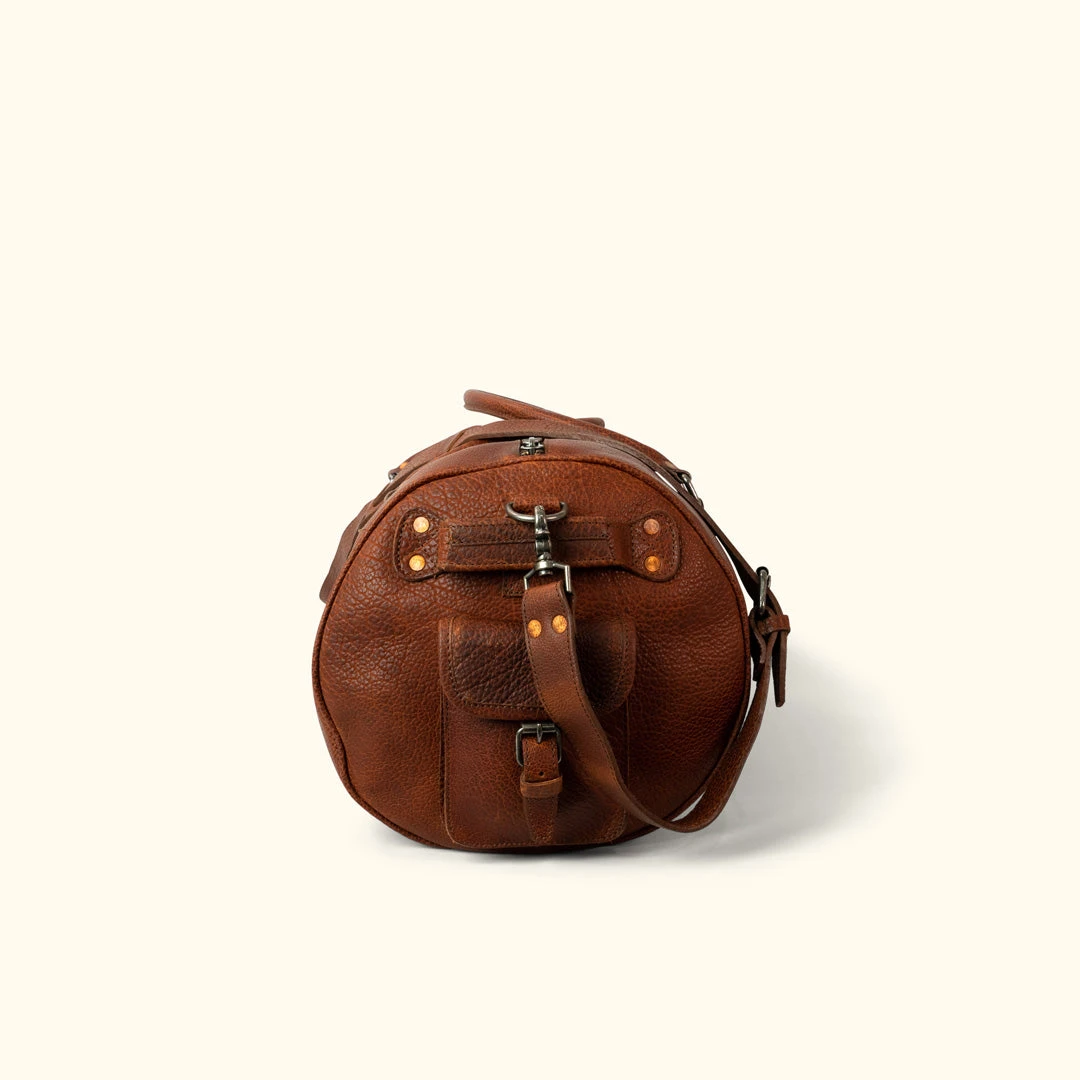 Buffalo Jackson Trading Co. Leather Duffle Bags Ryder Reserve Bison Leather Travel Duffle Bag | Brown Buffalo Jackson Trading Co. Leather Duffle Bags Ryder Reserve Bison Leather Travel Duffle Bag | Brown