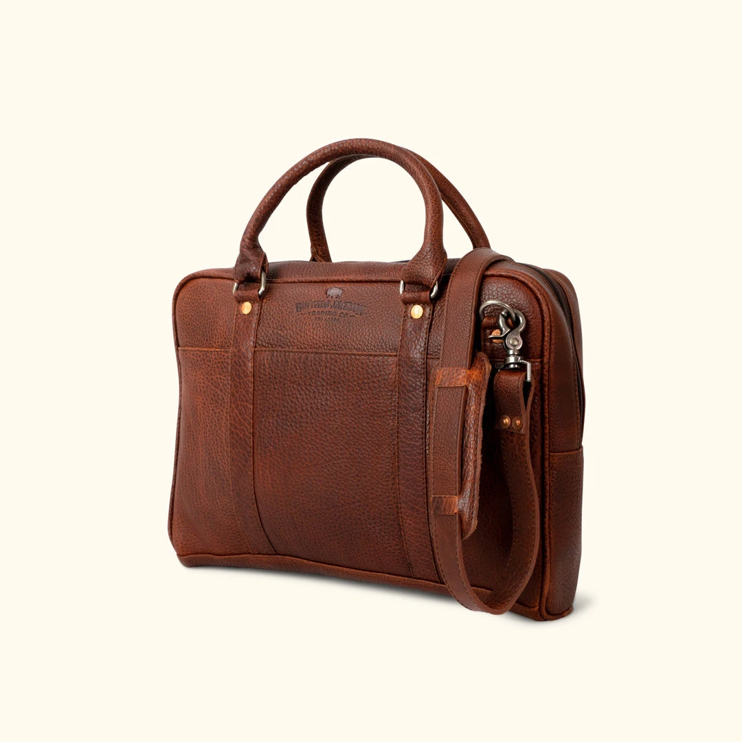 Buffalo Jackson Trading Co. Ryder Reserve Bison Leather Laptop Briefcase | Brown Buffalo Jackson Trading Co. Ryder Reserve Bison Leather Laptop Briefcase | Brown