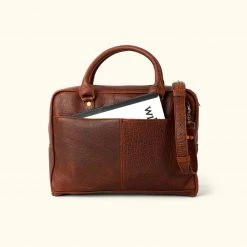 Buffalo Jackson Trading Co. Ryder Reserve Bison Leather Laptop Briefcase | Brown 5 Buffalo Jackson Trading Co. Ryder Reserve Bison Leather Laptop Briefcase | Brown
