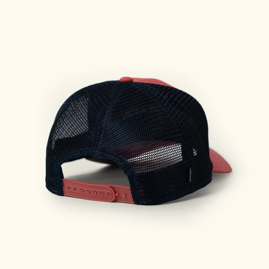 Buffalo Jackson Trading Co. Trucker Patch Hat | Nantucket And Navy Mesh Buffalo Jackson Trading Co. Trucker Patch Hat | Nantucket And Navy Mesh