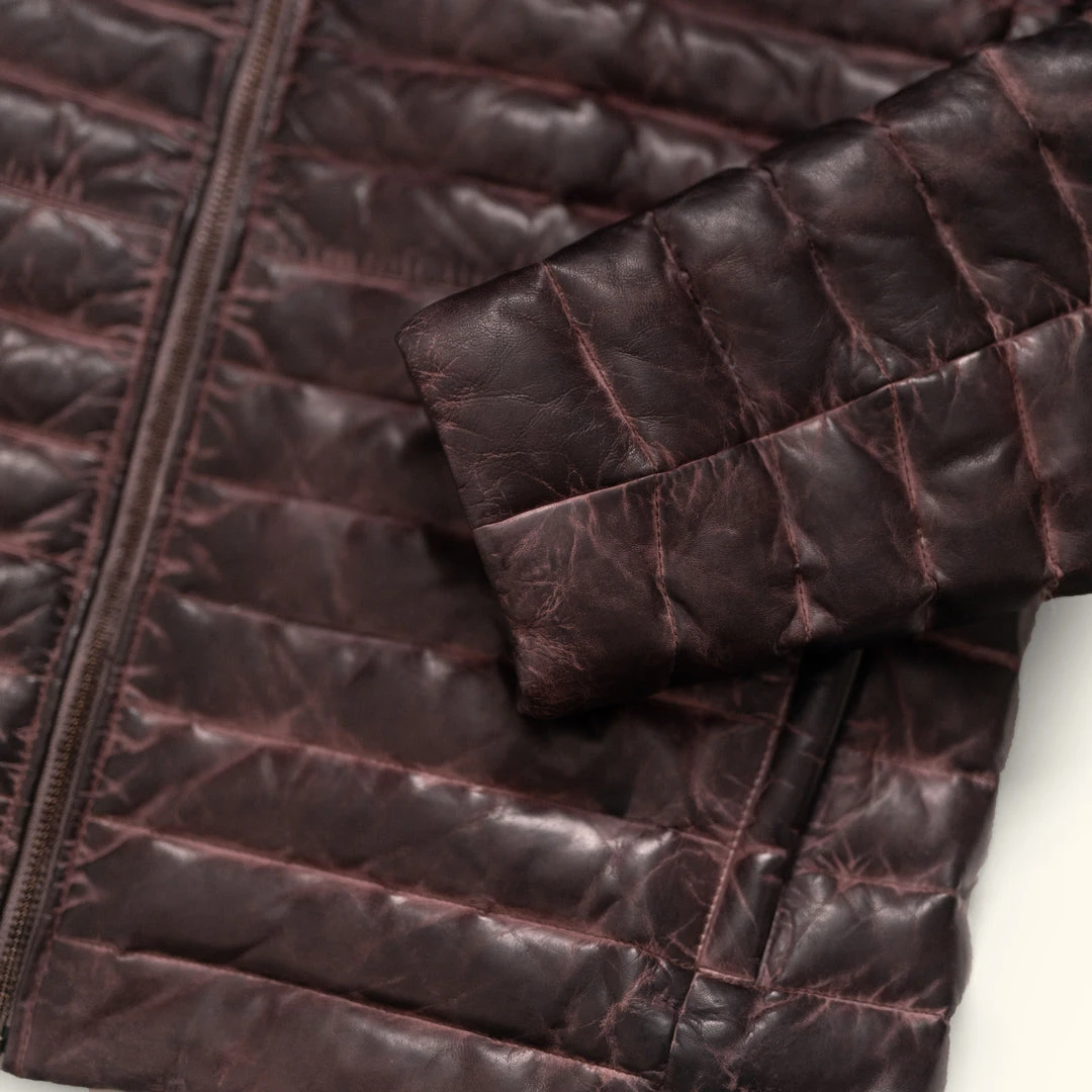 Buffalo Jackson Trading Co. Leather Jackets Bridger Leather Down Jacket | Dark Brown 9 Buffalo Jackson Trading Co. Leather Jackets Bridger Leather Down Jacket | Dark Brown