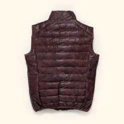 Buffalo Jackson Trading Co. Leather Jackets Bridger Leather Down Vest | Dark Brown 8 Buffalo Jackson Trading Co. Leather Jackets Bridger Leather Down Vest | Dark Brown