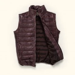 Buffalo Jackson Trading Co. Leather Jackets Bridger Leather Down Vest | Dark Brown 7 Buffalo Jackson Trading Co. Leather Jackets Bridger Leather Down Vest | Dark Brown