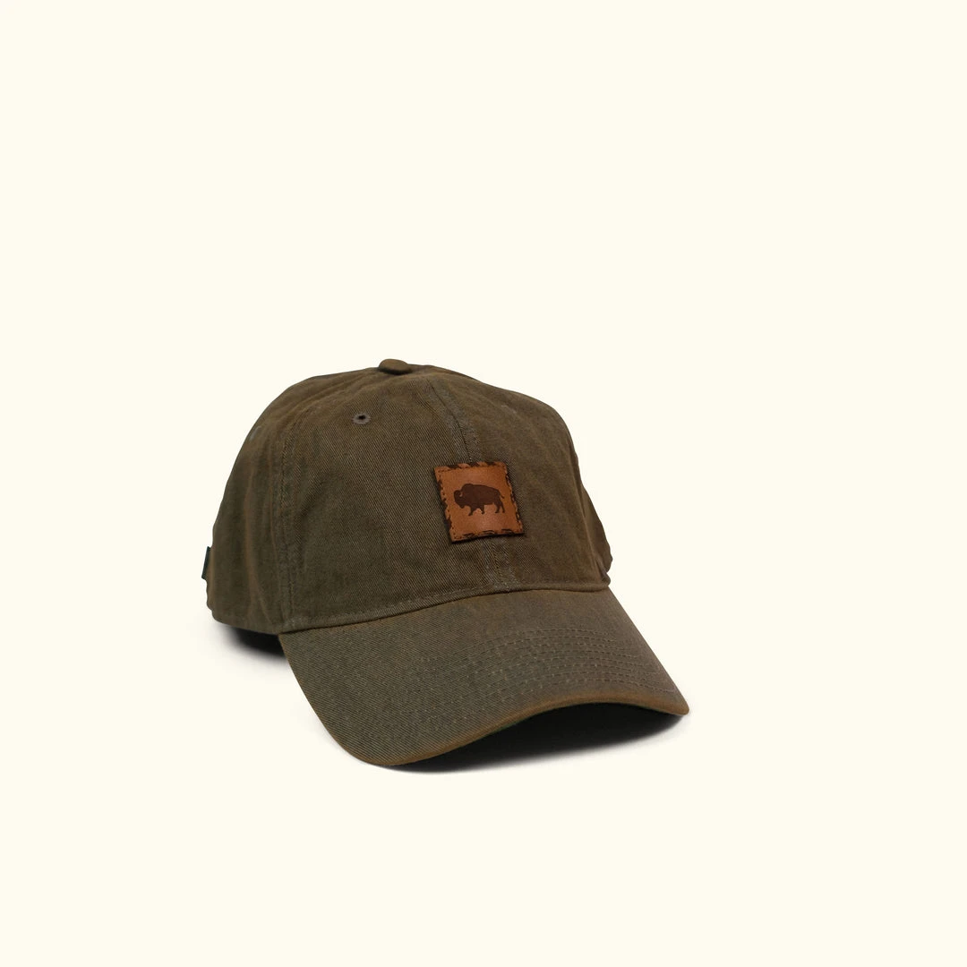 Buffalo Jackson Trading Co. Buffalo Jackson Stamp Logo - Leather Patch Hat | Brown 3 Buffalo Jackson Trading Co. Buffalo Jackson Stamp Logo - Leather Patch Hat | Brown
