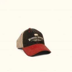 Buffalo Jackson Trading Co. Buffalo Jackson Vintage Trucker Hat | Red And Black