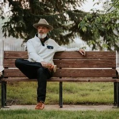 Buffalo Jackson Trading Co. Apparel Cannon Quilted Pullover | Ecru Heather 4 Buffalo Jackson Trading Co. Apparel Cannon Quilted Pullover | Ecru Heather