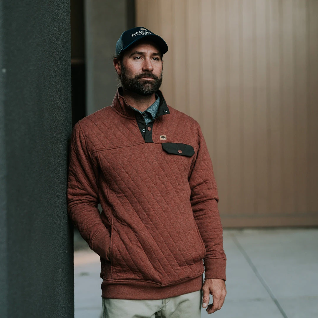 Buffalo Jackson Trading Co. Cannon Quilted Pullover | Rust Buffalo Jackson Trading Co. Cannon Quilted Pullover | Rust