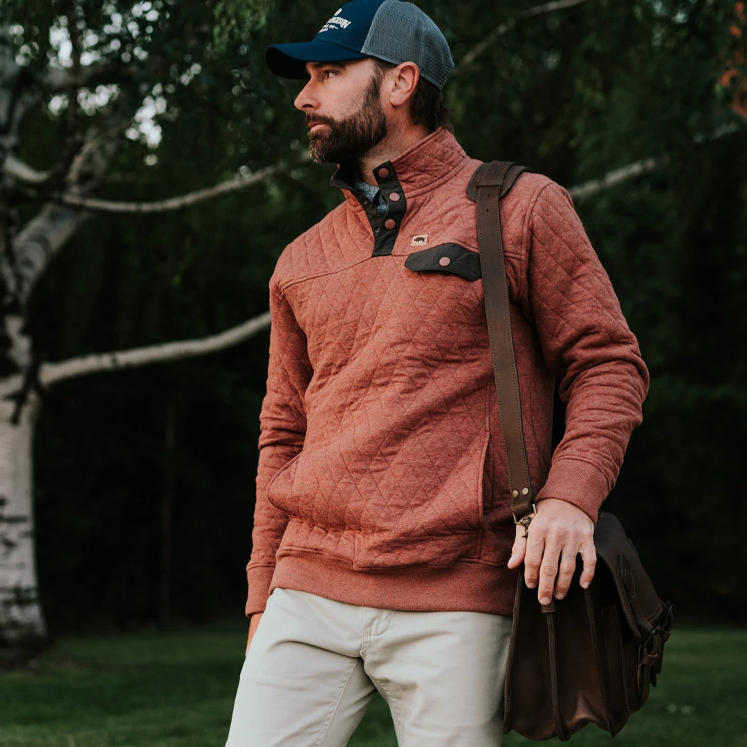 Buffalo Jackson Trading Co. Cannon Quilted Pullover | Rust Buffalo Jackson Trading Co. Cannon Quilted Pullover | Rust