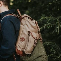 Buffalo Jackson Trading Co. Leather Travel Bags Dakota Waxed Canvas Rucksack | Field Khaki W/ Chestnut Brown Leather 10 Buffalo Jackson Trading Co. Leather Travel Bags Dakota Waxed Canvas Rucksack | Field Khaki W/ Chestnut Brown Leather