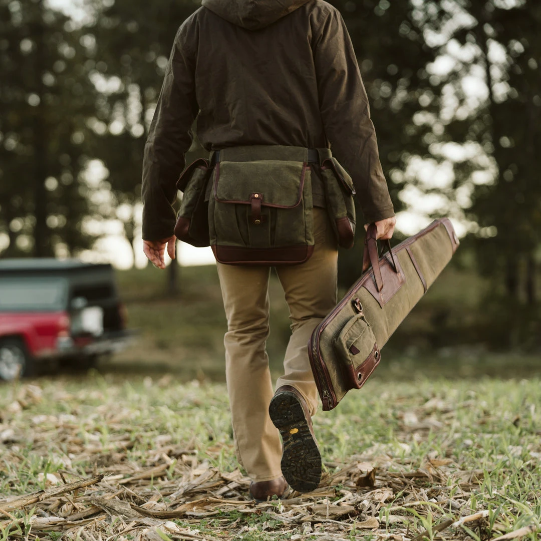 Buffalo Jackson Trading Co. Dakota Waxed Canvas Shotgun Case | Green W/ Dark Briar Leather 11 Buffalo Jackson Trading Co. Dakota Waxed Canvas Shotgun Case | Green W/ Dark Briar Leather