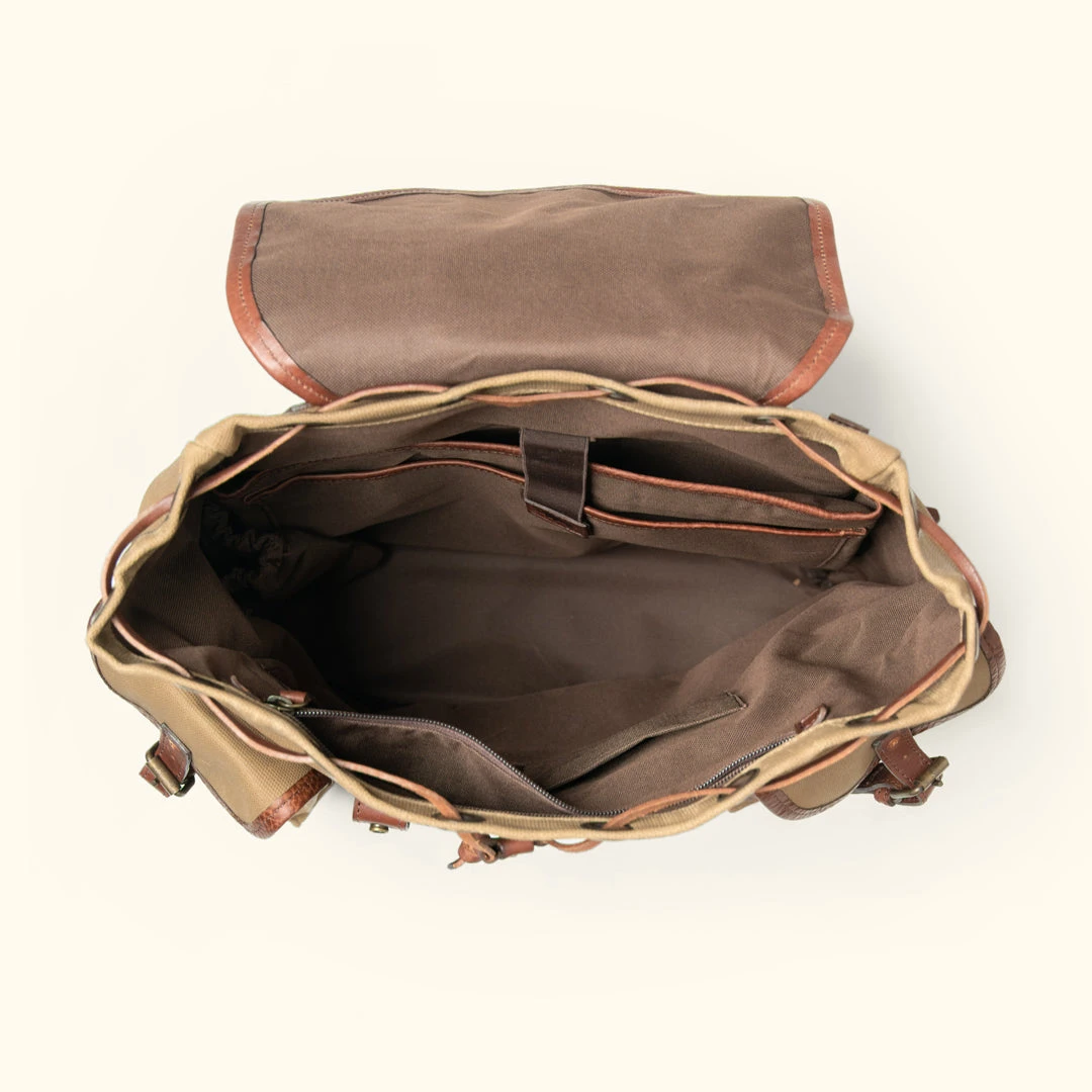 Buffalo Jackson Trading Co. Dakota Reserve Waxed Canvas Rucksack | Field Khaki New 8 Buffalo Jackson Trading Co. Dakota Reserve Waxed Canvas Rucksack | Field Khaki New