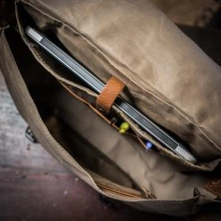 Buffalo Jackson Trading Co. Dakota Waxed Canvas Messenger Bag | Field Khaki W/ Chestnut Brown Leather New 15 Buffalo Jackson Trading Co. Dakota Waxed Canvas Messenger Bag | Field Khaki W/ Chestnut Brown Leather New