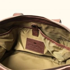 Buffalo Jackson Trading Co. Leather Duffle Bags Dakota Waxed Canvas Weekend Bag | Field Khaki W/ Chestnut Brown Leather 7 Buffalo Jackson Trading Co. Leather Duffle Bags Dakota Waxed Canvas Weekend Bag | Field Khaki W/ Chestnut Brown Leather