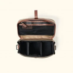 Buffalo Jackson Trading Co. Dakota Waxed Canvas Camera Bag | Field Khaki W/ Chestnut Brown Leather Outlet