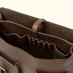 Buffalo Jackson Trading Co. Denver Leather Briefcase | Dark Briar