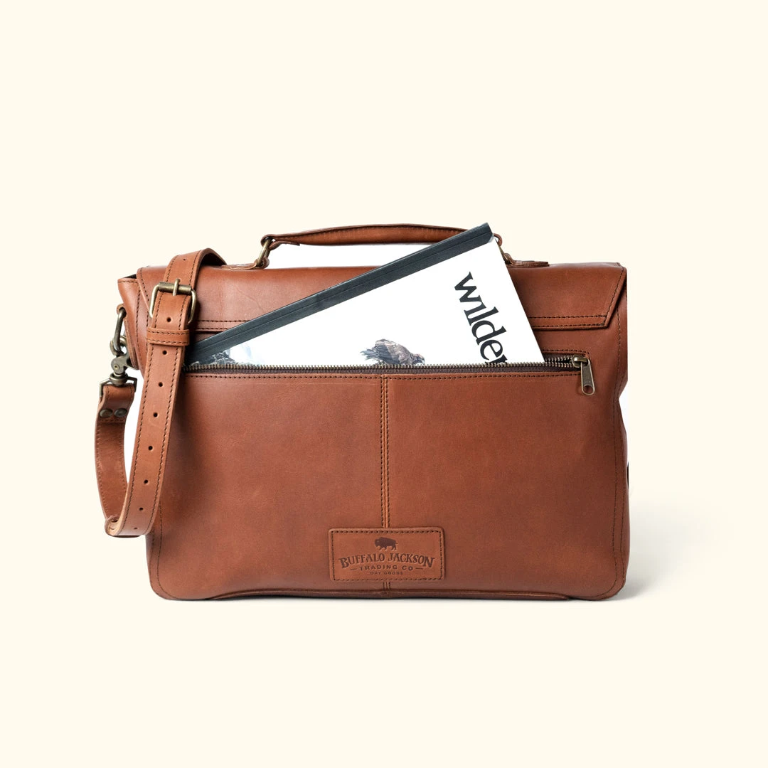 Buffalo Jackson Trading Co. Denver Leather Laptop Messenger Bag | Autumn Brown 7 Buffalo Jackson Trading Co. Denver Leather Laptop Messenger Bag | Autumn Brown