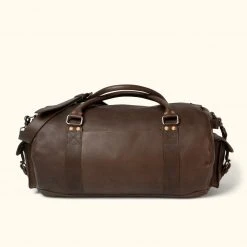 Buffalo Jackson Trading Co. Denver Leather Travel Duffle Bag | Dark Briar