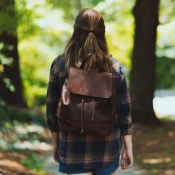Buffalo Jackson Trading Co. Madison Leather Backpack | Dark Hazelnut Leather Backpacks